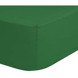 emotion Hoeslaken van katoen-groen, afmetingen: 80 x 200 cm, groen, 80 x 200 cm