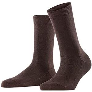 FALKE Dames Sokken Family W SO Duurzaam Katoen Eenkleurig 1 Paar, Bruin (Dark Brown 5239) nieuw - milieuvriendelijk, 39-42