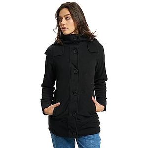 Brandit Dames Square Fleece Jacket Mantel, zwart, 5XL