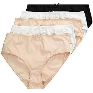Ulla Popken Dames tailleslip (5-pack), Meerkleurig, 70-72