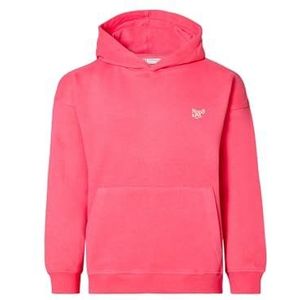 Unisex Hoodie Nanded Relaxed Long Sleeve, Rood - P160, 98