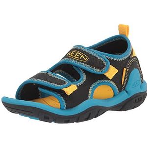 Keen Unisex Kid's Knotch Creek Ot Sandaal, Zwart Levendig Blauw, 25 EU