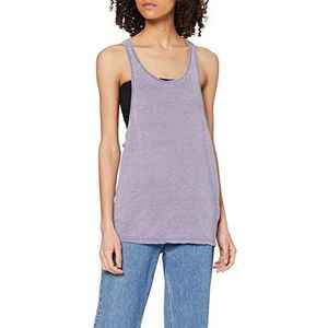 Urban Classics Dames Sport T-Shirt Ladies Loose Burnout Tanktop, denimblauw, M