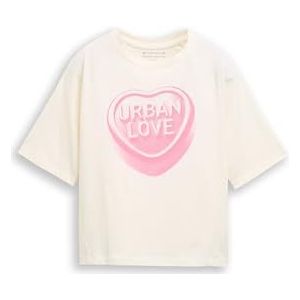 Tom Tailor - T-shirt - Wool White - Met Frontprint