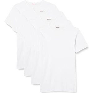 Eminence - Heren T-shirt, ronde hals, puur katoen, wit, 9B30 (4 stuks), wit (wit/wit/wit 0001)., 3XL