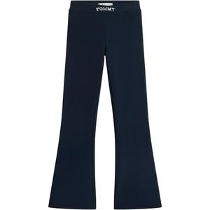Tommy Hilfiger Tommy Foil Flare Leggings Kg0kg08980 totale lengte, donkerblauw, 3 jaar meisjes, Donker Navy Blauw, 3 Jaren