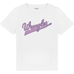 Wrangler Regular Tee T-shirt voor dames, true wit, S