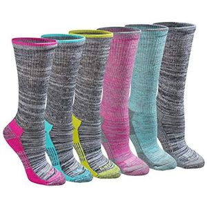 Dickies Dri-tech Moisture Control Crew Socks Multipack, Grey Assort #2, 6-9