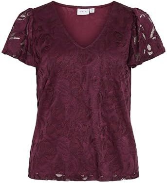 VILA - Blouse 'VIStasia' - Aubergine - Blouseshirt