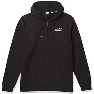 PUMA Heren Essentials Small Logo Fleece Hoodie Hooded Sweatshirt, Katoen Zwart, XXL Groot-Tall