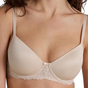 Calida Sensual Secrets T-shirt-beha voor dames, soepele, zachte cup, valt niet af, verstelbare bandjes, Dune Beige, 85D