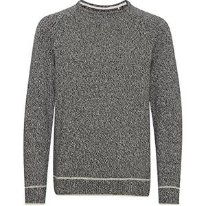 Blend 20714338 gebreide trui voor heren, fijn gebreide trui met ronde hals, gemêleerd, Cloud Cream (120804), XL