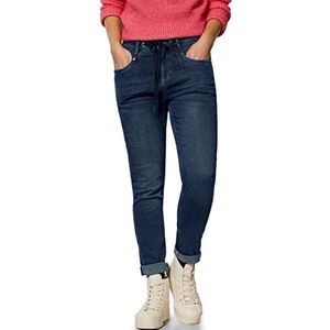 Street One Dames A375888 jeansbroek los, thermoknit indigo wash, W26/L30, Thermoknit Indigo Wash, 26W x 30L