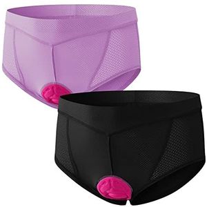 FEIXIANG Fietsbroek voor dames, korte fietsbroek, wielersportshorts, fietsondergoed met ademende 4D-gelvulling, sneldrogend