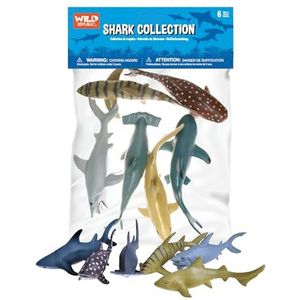 Wild Republic - 64577 – plastic zak – figuren – speelset haaien