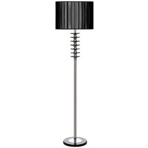 Premier PREM-2501405 vloerlamp, chroom/kristal/stof, zwart