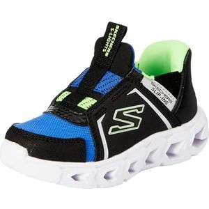 Skechers Jongens Trainers, Zwart Synthetisch/Textiel/Blauw, Lime & Silv, 12 UK, Zwart Synthetisch Textiel Blauw Lime Silv, 30 EU