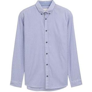 TOM TAILOR heren overhemd, 38201 - Crest Blue White Stripe, XXL