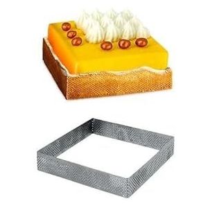 Déco Relief - Microgeperforeerd frame van roestvrij staal - Vierkant 8 x 8 cm - Professioneel materiaal
