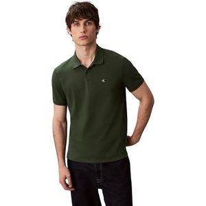 Calvin Klein Jeans Heren SS Monogram Pique Polo LV040EM269 Polo's, Groen (Sycamore), XS, Groen (Sycamore), XS