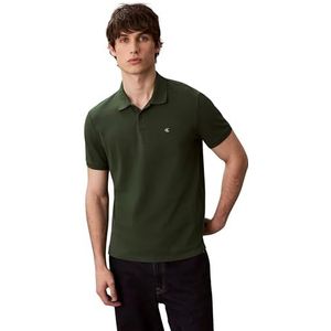 Calvin Klein Jeans Heren SS Monogram Pique Polo LV040EM269 Polo's, Groen (Sycamore), XS, Groen (Sycamore), XS