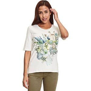 Betty Barclay T-shirt voor dames, crème/groen, 44 NL