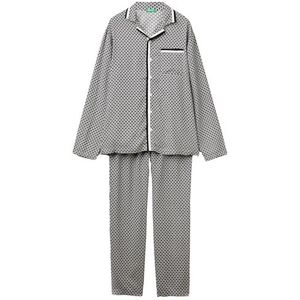 United Colors of Benetton Pig(overhemd + pant) 41HH4P007 pyjama-set, zwart 61P, M heren, Zwart 61p, M