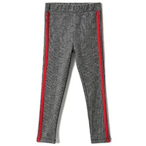 Koton Plaid leggings met strepen aan de zijkanten panty, zwart geruit (9c9), 5-6 jaar, voor meisjes, Zwart geruit (9c9), 5-6 Jaren