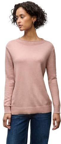 Street One Dames Trui met rolrand in Roze, in size: 34