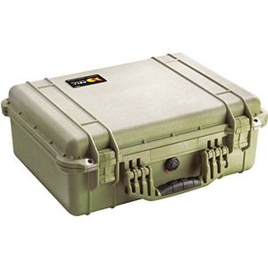 Peli 1520 Stootbestendige Werkkoffer Voor Kwetsbaar Apparatuur, Ip67 Water- En Stofdicht, Capaciteit: 24L, Gemaakt In Duitsland, Zonder Schuim, Kleur: Groen