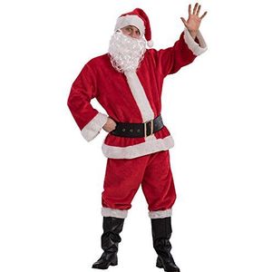 Carnival Toys – kostuum Kerstman unisex volwassenen, meerkleurig, één maat, 27043