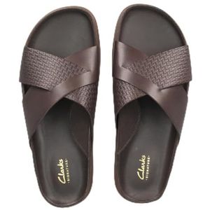 Clarks - Torford Cross Slide - Sandalen - Bruin - Leer
