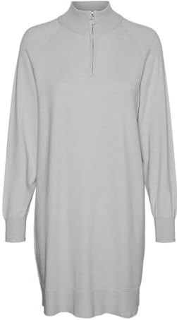 VERO MODA Gebreide jurk 'VMHAPPINESS'  lichtgrijs