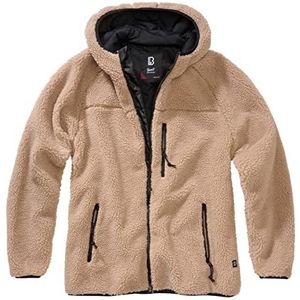 Brandit Teddy fleece jas met capuchon voor dames, winterjas, jacht, outdoor, fleece jas, coyote, XS