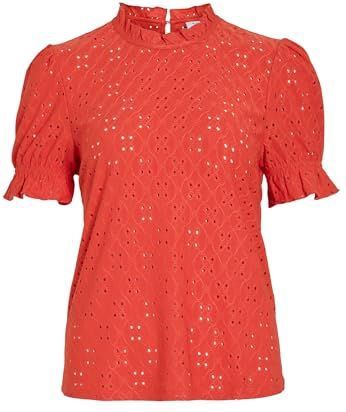 Vikawa S/S Flounce Top - Noos, paprika, M