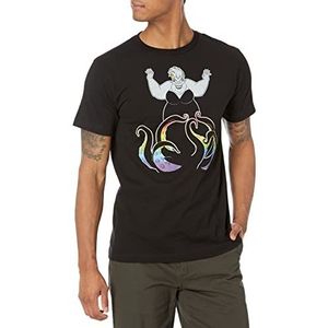 Disney Villains Rainbow Tentacles Young Men's Short Sleeve Tee Shirt, Black, Large, Schwarz, L