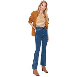 Trendyol dames jeans met hoge taille, Navy Blauw, 40