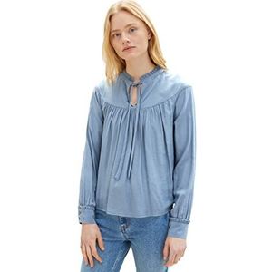 TOM TAILOR Denim Dames blouse 1036949, 25900 - Soft Mid Blue, L