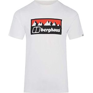 Berghaus Heren Grijs Fangs Peak T-shirt met korte mouwen, puur wit, klein