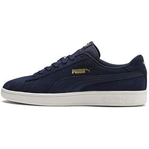 PUMA Unisex Puma Smash v2 Sneakers, Peacoat-Puma Team Gold-Whisper White, 42.5 EU