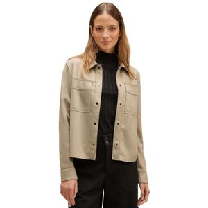 STREET ONE Dames A211983 Kunstlederen jas, Dull Bleached Sand, 40, Dull gebleekt zand, 40