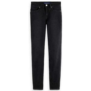 Scotch & Soda Core Bohemienne Mid Rise Skinny Black Coast Jeans voor dames, Black Coast 3049, 28W x 34L