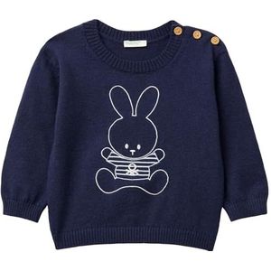 United Colors of Benetton Uniseks kindertrui, Blauw, 56