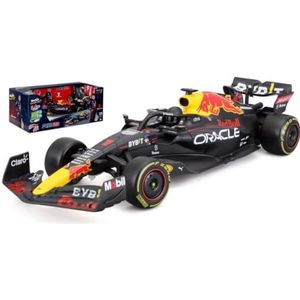 Maisto Tech R/C F1 Red Bull Racing RB18 (2023): op afstand bestuurde auto op schaal 1:24, origineelgetrouwe formule 1-auto, 2,4 GHz, pistoolgreepbediening, 23 cm, zwart (582356)