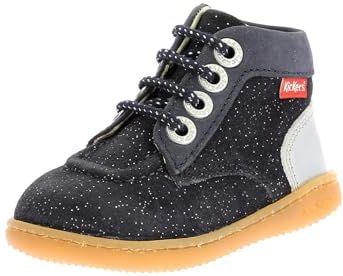 KICKERS - Kick Iconic - Leren Babylaarsjes - Zilver