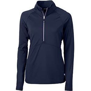 Cutter & Buck Dames lange mouw Adapt Eco Knit Half Zip Pullover Shirt, Marineblauw, X-Small
