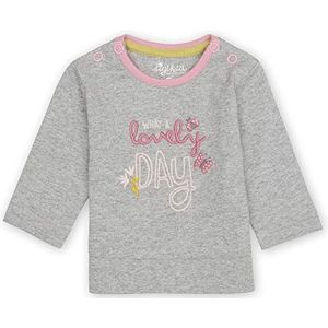 Sigikid Baby-meisjes Classic T-shirt met lange mouwen van biologisch katoen voor kinderen, Grijs/Lovely Day-1, 68 cm