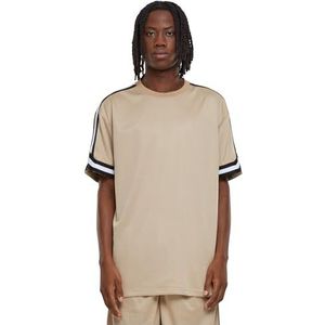 Urban Classics Oversized Stripes Mesh Tee T-shirt voor heren, Unionbeige, XL
