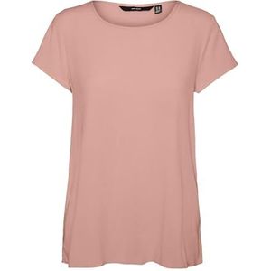 VERO MODA Dames Vmbecca Plain Ss Top Ga Color T-shirt, Misty Rose, XS