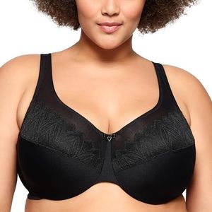 Glamorise Plunge beha voor dames, Zwart, 100F